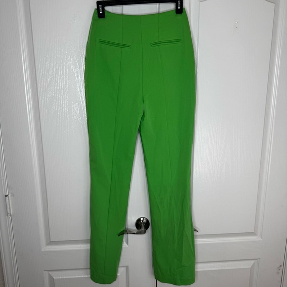 Topshop Green Pleated Women's Trousers - Picture 6 of 6